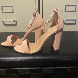 Ladies beige heels